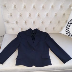 Antonio Milani Dark navy 3/4 sleeve blazer